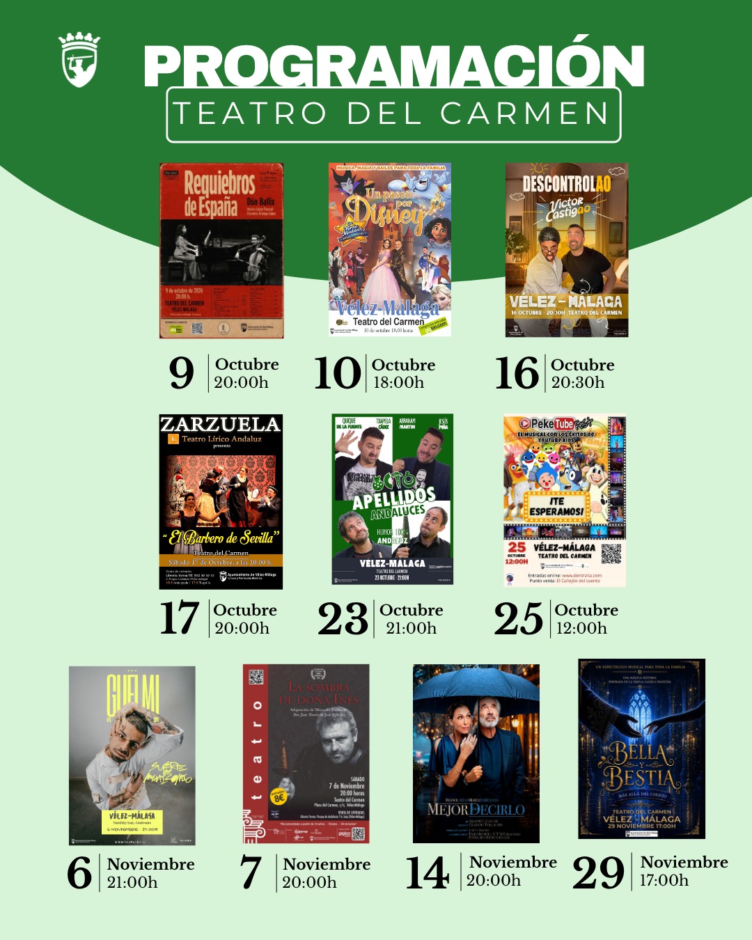 PROGRAMACIÓN TRIMESTRAL TEATRO DEL CARMEN